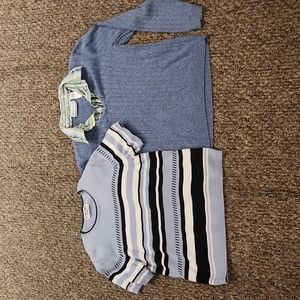 2 Alfred Dunner Sweaters Size Petite M Color Blue